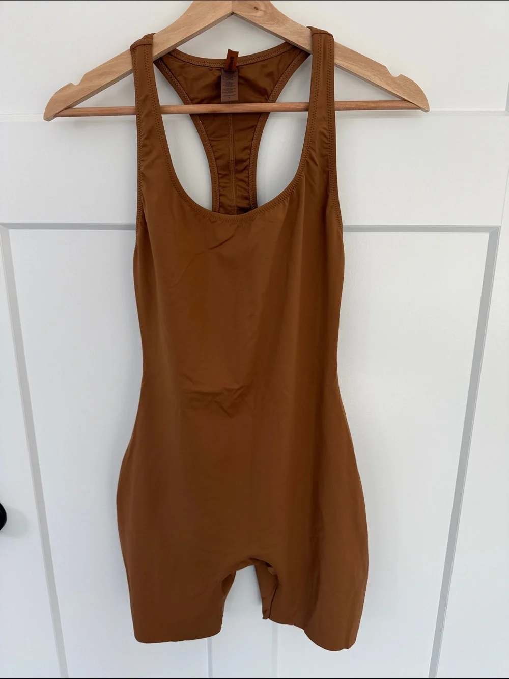 Skims Bronze One-Piece Racerback Swimsuit